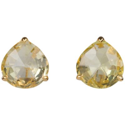 Lemon Quartz Earrings in gold vermeil - Amata Jewelry by Ladini - Handcrafted in Hawai'i