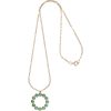 Amazonite Circle Necklace in gold vermeil - Amata Jewelry by Ladini - Handcrafted in Hawai'i.