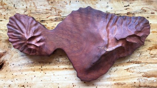 Maui Island Wall Hanging - Koa Wood Sculpture by Scott Green - Handcrafted in Hawai'i