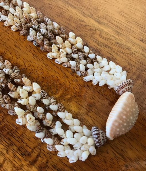 Niʻihau Collectors' Lei, 56" 3-Strand Kipona. Crafted by master artisan Corey Karleen.