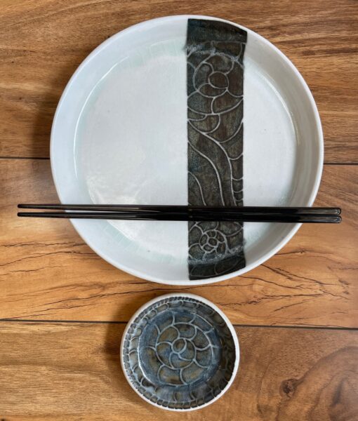 Round Ceramic Sushi Set, Medium, by Curt Stevens