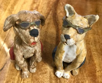 Dog and Cat with Sunglasses by Robin Fahey Cameron - Examples - RFDC75 and RFCC75