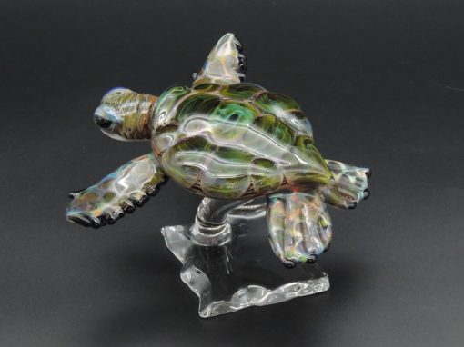 Handblown Glass Honu On Stand by Chris Upp - Example