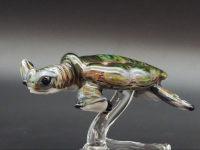 Handblown Glass Honu On Stand by Chris Upp - Example