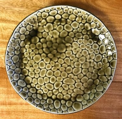Serving Plate by Curt Stevens - Green Bubbles Example - CURT045