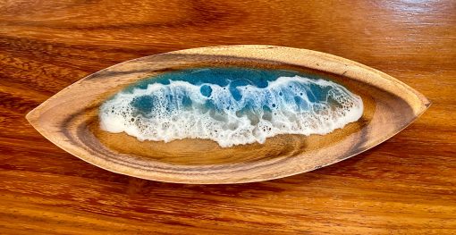 Canoe Resin Ocean Wooden Platter by Leilani Kepler - Medium Example - LKK16