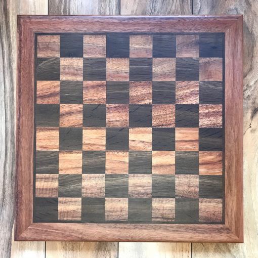 Chess Board in Koa/Oak by Tyler Jellum - Chess Pieces Included with Purchase