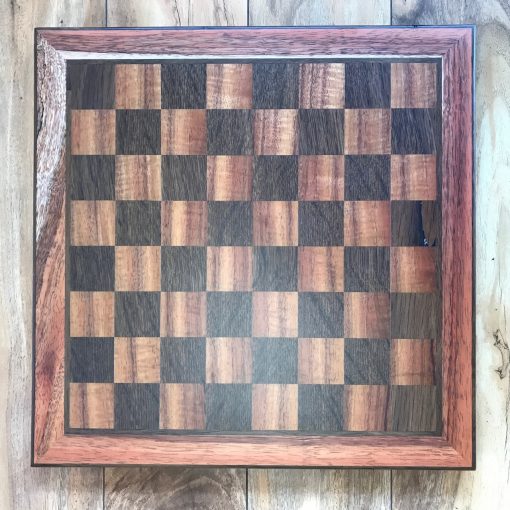 Chess Board in Koa/Oak by Tyler Jellum - Chess Pieces Included with Purchase