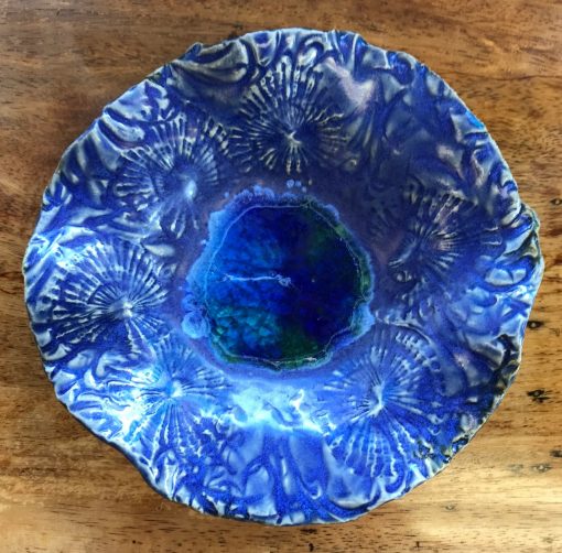 Medium Geode Bowl by Sharon Ransford - Blue Example - SR98