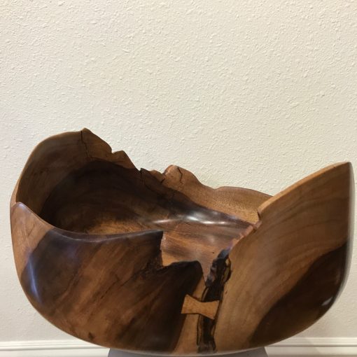 Rare Natural Edge Kou Wood Vessel by Roger Sanchez