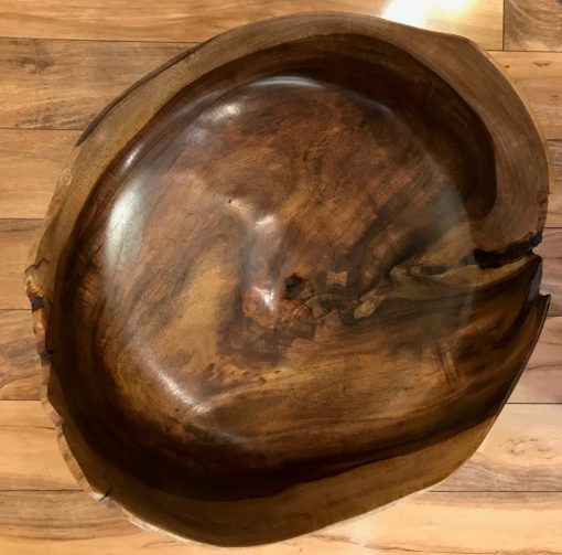 Rare Natural Edge Kou Wood Vessel by Roger Sanchez
