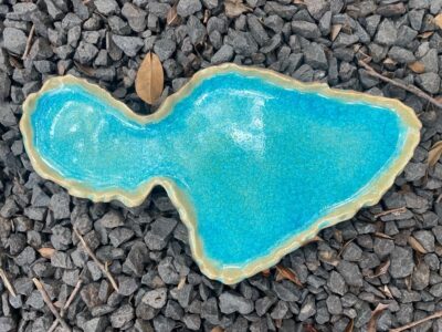 Small Maui Plate in Turquoise by Sharon Ransford - EXAMPLE - SR505