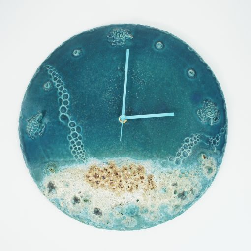 Clock by Lee Plevney - Deep Turquoise