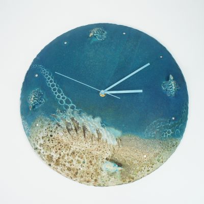 Clock by Lee Plevney - Deep Turquoise