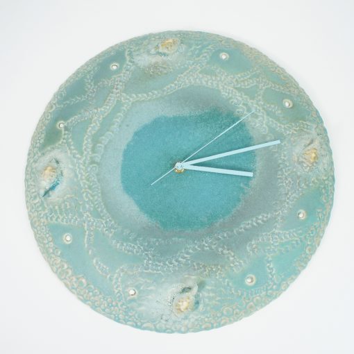 Clock by Lee Plevney - Pale Turquoise