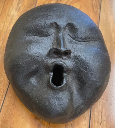 "Om II" Bronze Meditation Monk Face by Marylyn Holland - MAH356