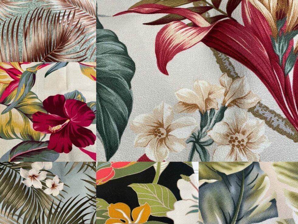 Various tropical fabrics available from Maui Potpourri