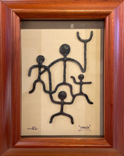 "Ohana" Bronze/Pewter Framed Shadowbox Sculpture by John Ilnicki