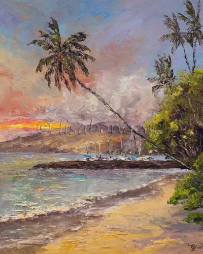 "Evening Lahaina" by Lisabongzee - LBZ251