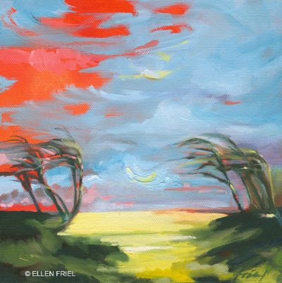 "Maui Palm Sunset" by Ellen Friel