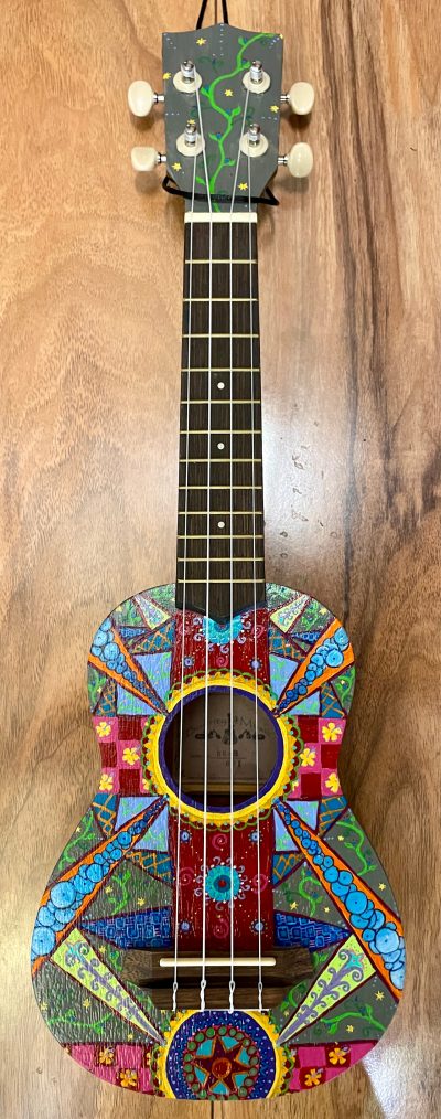 Handpainted Ukulele by DeDe DeBiase - DEDE002