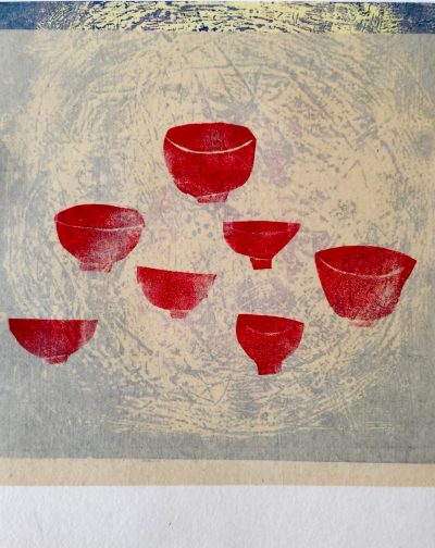 "Red Tea Cups" by Lali Groth