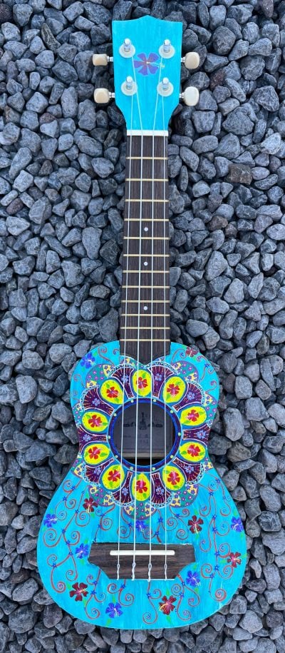 Handpainted Ukulele by DeDe DeBiase - DEDE005