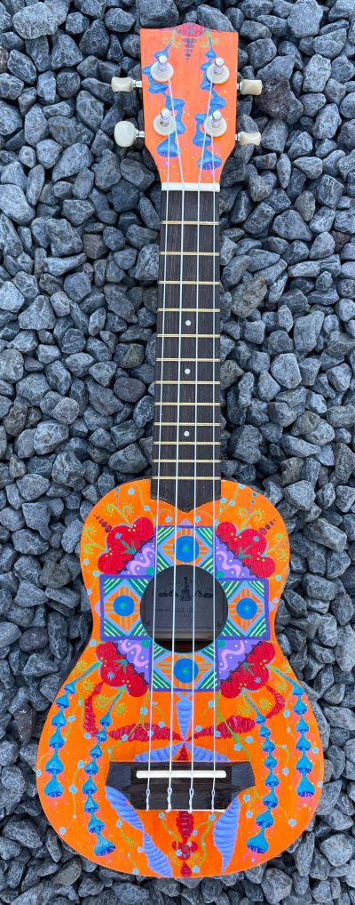 Handpainted Ukulele by DeDe DeBiase - DEDE004