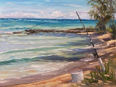 "Fishing at Ka'a Point" by Diane Snoey Appler