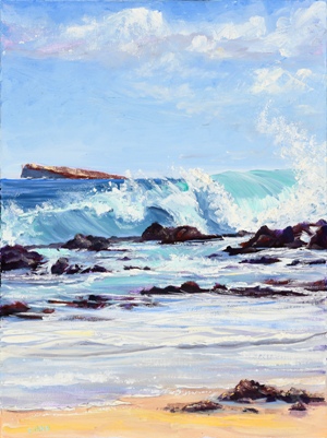 "Waves Crashing Secret Beach" by Diane Snoey Appler