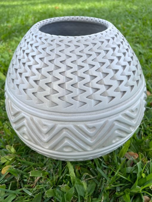 Gray Patterned Vessel by Michael Wisner - MIW119