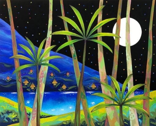 "Village Under Moon" by Kirsten Bunney - KIB51