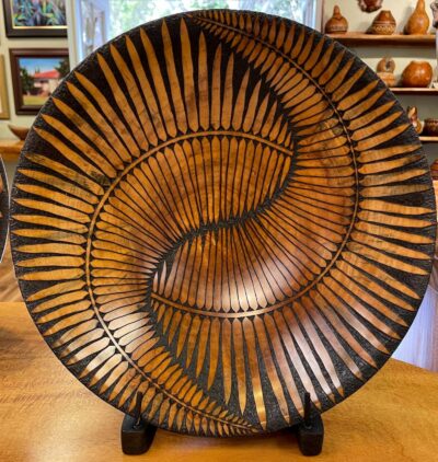 Ying/Yang Fern Cook Pine Bowl by Michael Patrick Smith