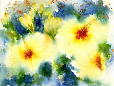 "Hawai'i State Flower: Yellow Hibiscus" by Vicky Robinson - VAR115