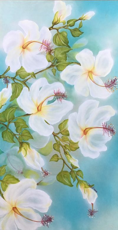 "Native White Hibiscus" by Christine Halton - CH647