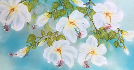 "Native White Hibiscus" by Christine Halton - CH647