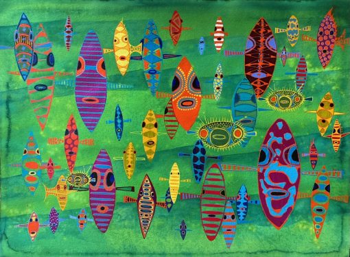 "Five Fish Faces 1" by Peter Fisher - PVF05