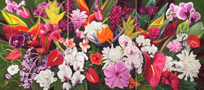 "Hala Tropicals" Triptych by Anna (Keay) Lindquist - ANK1101