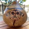 Lidded Marquesan Manta Ray Gourd by Neola Caveny - NEC140