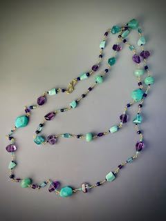 Gemstone Beaded Chain by Carol & Michael Schwarz - CMS565