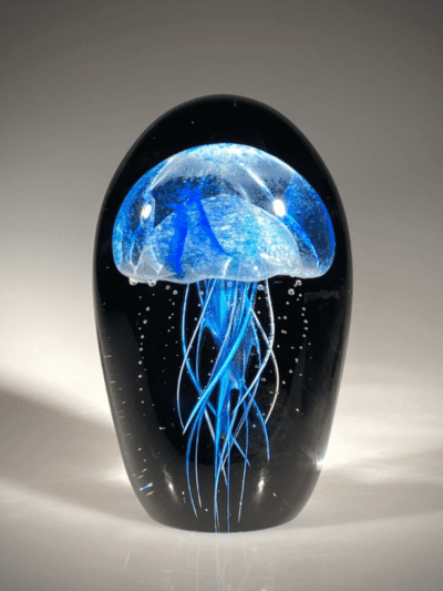 EXAMPLE: Jellyfish Single Midnight Blue by Hot Island Glass