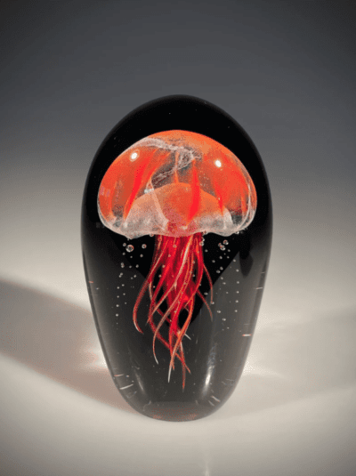 EXAMPLE: Jellyfish Single Midnight Red by Hot Island Glass