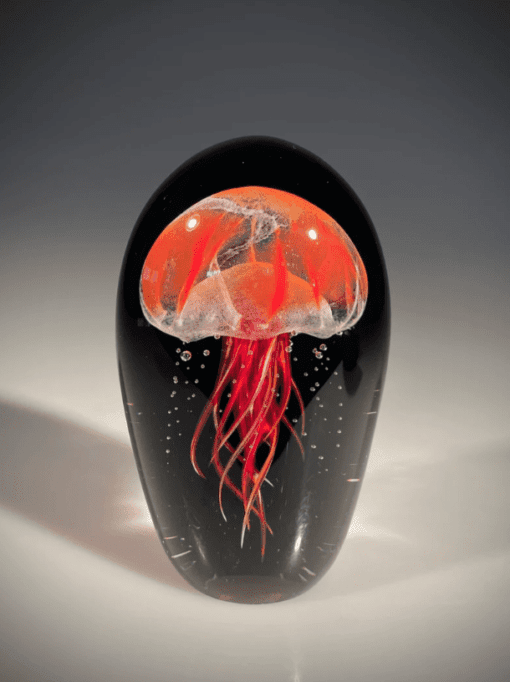 EXAMPLE: Jellyfish Single Midnight Red by Hot Island Glass