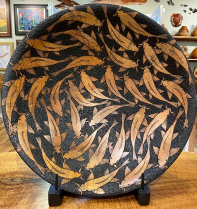 Koi Pond Cook Pine Bowl by Michael Patrick Smith