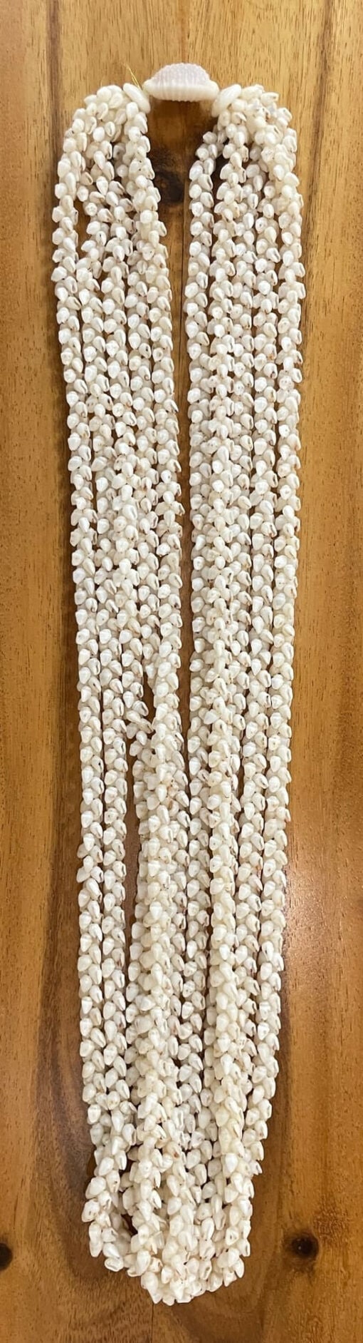 Ni'ihau Collectors' Lei, 38-Inch 5-Strand Pikake Momi Keokeo - PANC1057