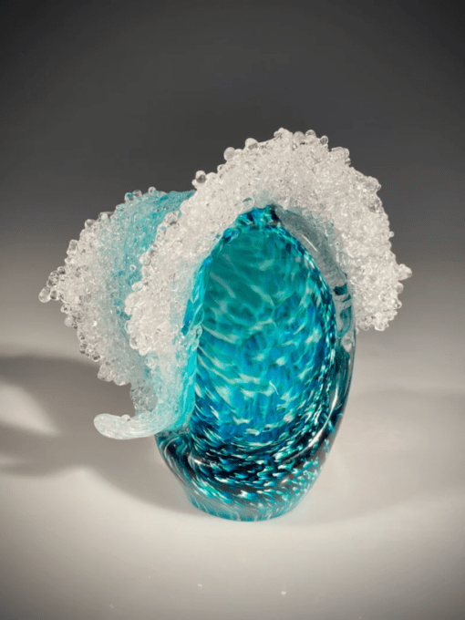 EXAMPLE: Glass Wave, Crashing in Turquoise by Hot Island Glass