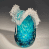 EXAMPLE: Glass Wave, Cresting in Turquoise by Hot Island Glass