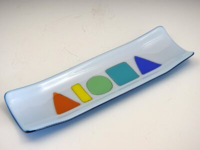 Aloha - Fused Glass Channel Plate by Christiane (Karuna) Santoro - KSCP14