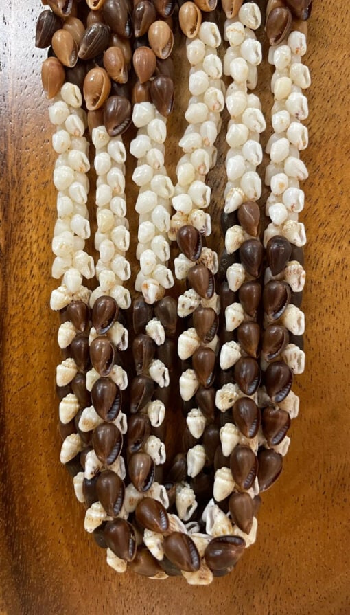 Ni'ihau Collectors' Lei, 52-Inch 3-Strand Poleho and Momi - PANC1247