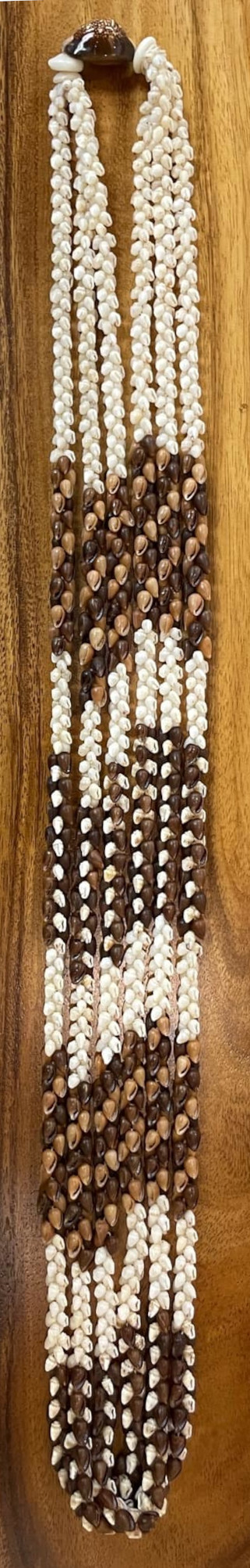 Ni'ihau Collectors' Lei, 52-Inch 3-Strand Poleho and Momi - PANC1247